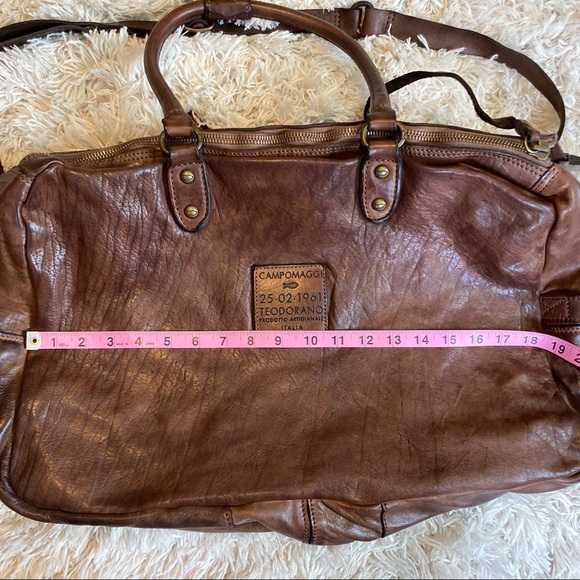 NWT Campomaggi Italian leather weekender bag - Picture 11 of 12